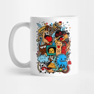 Monster abstract  drawing graffiti Mug